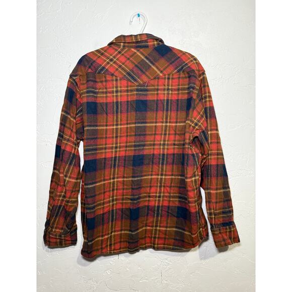 Field & Forest plaid pearl button snap mens cotton shirt XL chore barn outdoors - Picture 3 of 5